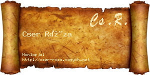 Cser Róza névjegykártya