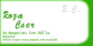 roza cser business card